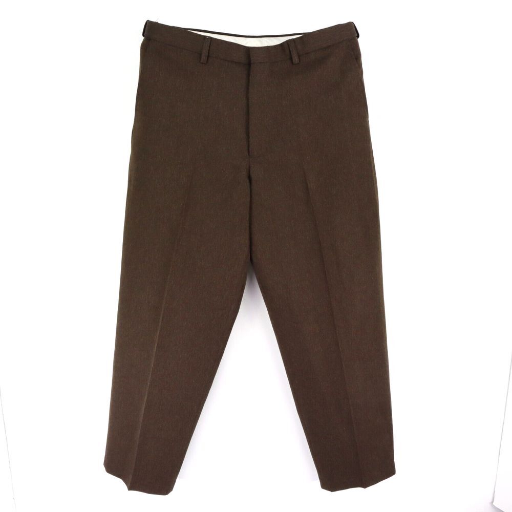 Puritan Dress Pants Flat Front Straight Leg Mens 36x30 Brown Polyester‎ Pockets
